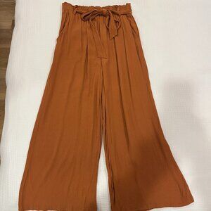 Burnt orange crepe pants